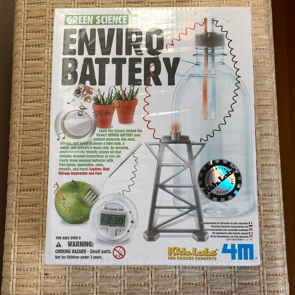 New Green Science Enviro Battery Kit Factory Sealed Home School Projects.